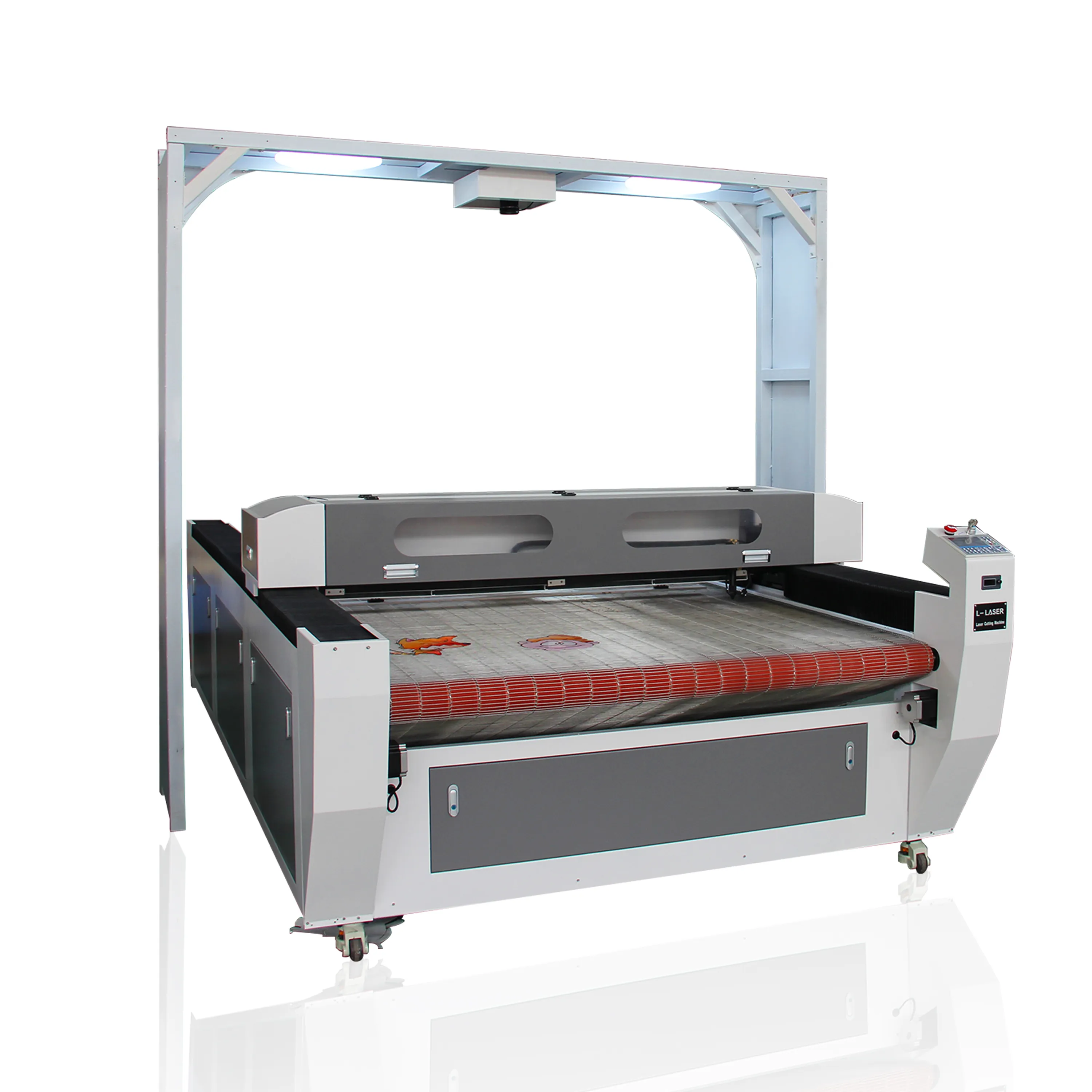 Machine de découpe et de gravure laser co2 en tissu à alimentation automatique