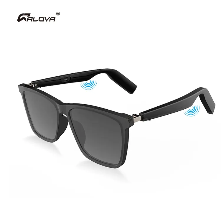 ALOVA Bone Conduction Earphone GlassesとSpeaker Wireless Bluetooth Smart Audio Headphone Sunglasses