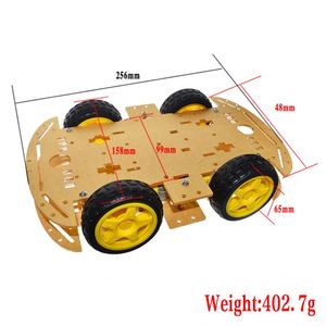 5 colori 4WD kit di telaio per auto Smart Robot per ar-duino con codificatore di velocità nuovo telaio per auto intelligente - Product Image 2