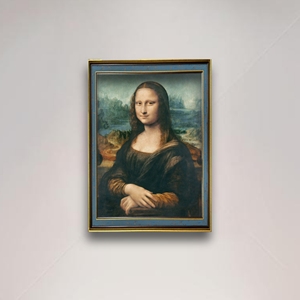 Tái tạo cổ điển của Leonardo Da Vinci của Mona Lisa chicle in in nghệ thuật thân thiện với môi trường với khung - Product Image 1