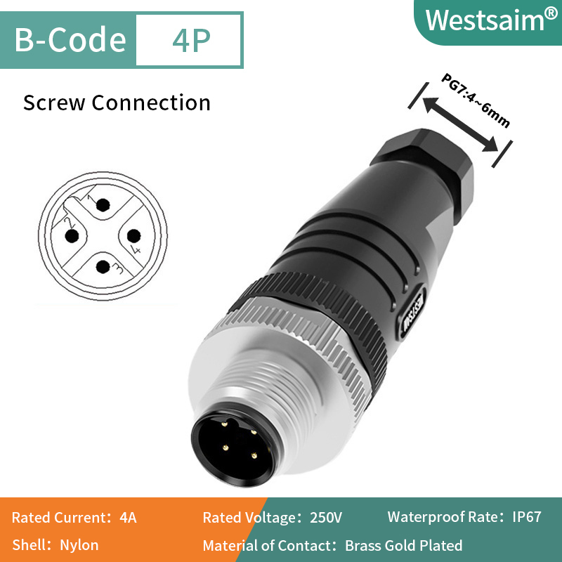 M12-B-4 Male PG7