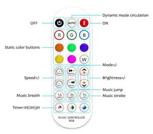 Умный Wi-Fi RGB светодиодный контроллер с 24 клавишами ИК Музыка Пульт дистанционного управления голосовым звуковым ритмом для 5050 3528 полосы освещения для вечеринки дома - Product Image 4