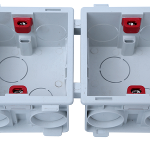 Plastik mavi kırmızı 86*86*45 PVC boru parçaları batık kutusu PVC yüzey plastik sığ elektrik bağlantı kutusu tel - Product Image 4