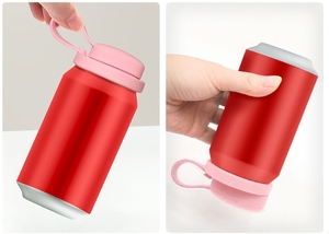 Silicone có thể nắp cho Soda & Cola, chống bụi rò rỉ-proof tái sử dụng uống bìa với rơm lỗ, có ga nước giải khát cap - Product Image 4