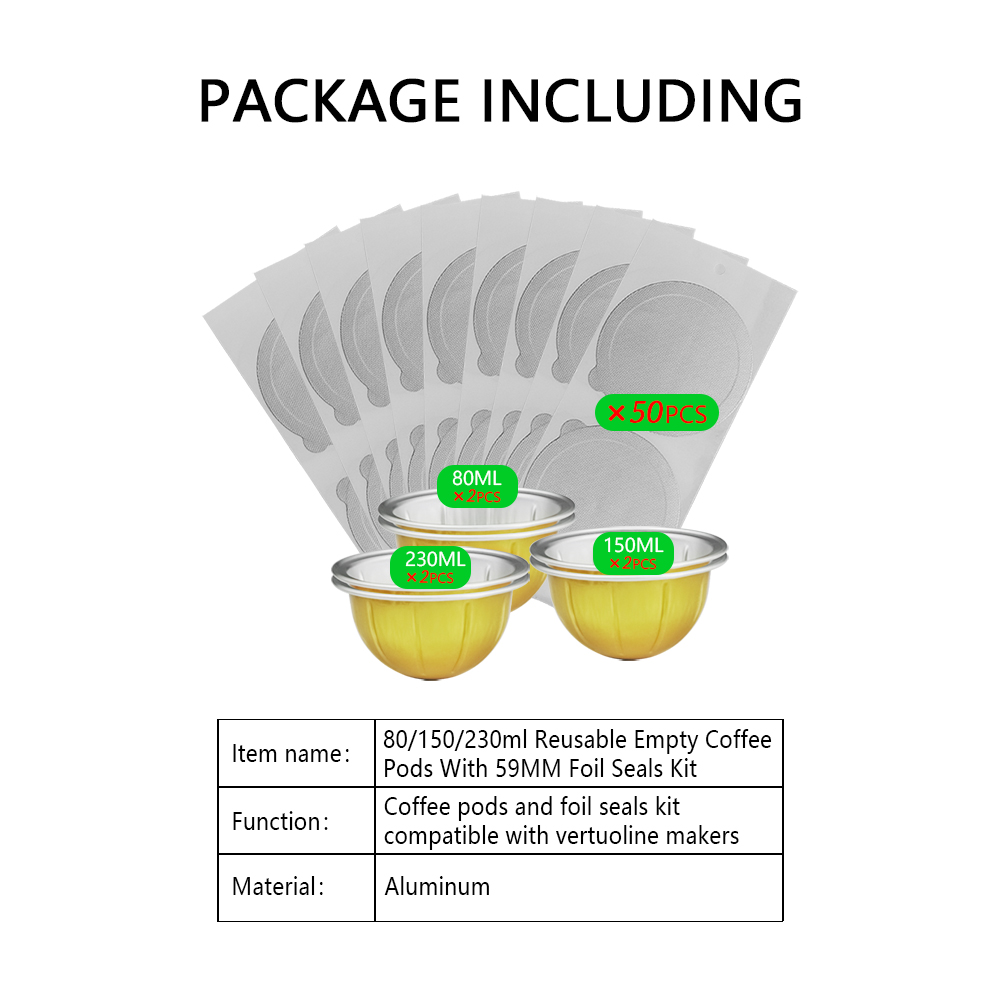 Or (50 sceaux, 6 dosettes vides)