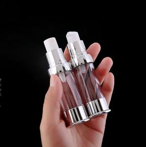 5ml 10ml 15ml <span class=keywords><strong>20ml</strong></span> <span class=keywords><strong>30ml</strong></span> Vazio Ouro Prata Mini Plástico <span class=keywords><strong>Airless</strong></span> Cosméticos Loção Líquida Garrafa Recarregável Spray Pump Garrafa