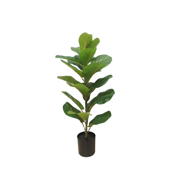 Ficus Lyrata in plastica artificiale con foglia di violino alberi Bonsai di fico per interni a casa ufficio