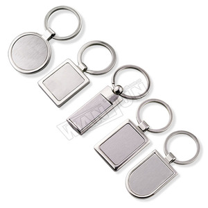 Nhà Máy Tùy Chỉnh Thăng Hoa Thép Không Gỉ Kim Loại Trống Keychain Thăng Hoa Blanks Keychain - Product Image 1