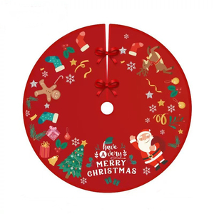 定制图案经典圣诞摆件树裙雪花圣诞树裙派对树圣诞装饰品 - Product Image 1