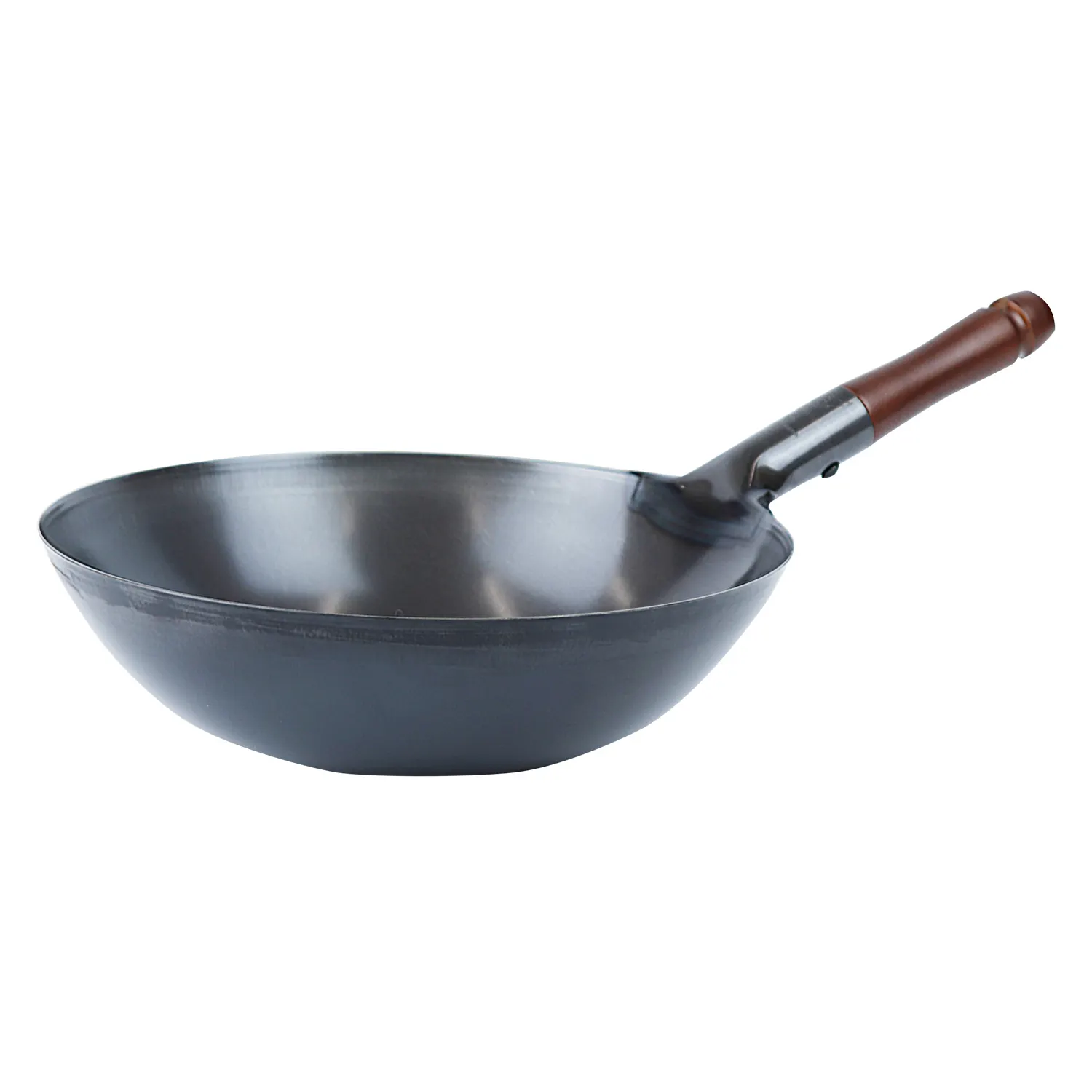 Ferro superior de fritar fácil de fritar, feito 1280g/2.82lb, ferro fundido japonês, wok, frigideira chinesa com alças