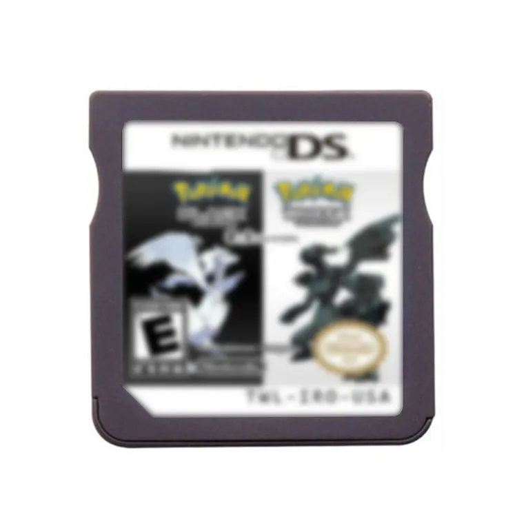 Cartouche vidéo Cartes de jeu 2 en 1 Pokemoned noir et blanc Carte de jeu pour Nintendo 3DS NDSI NDSL NDS Lite