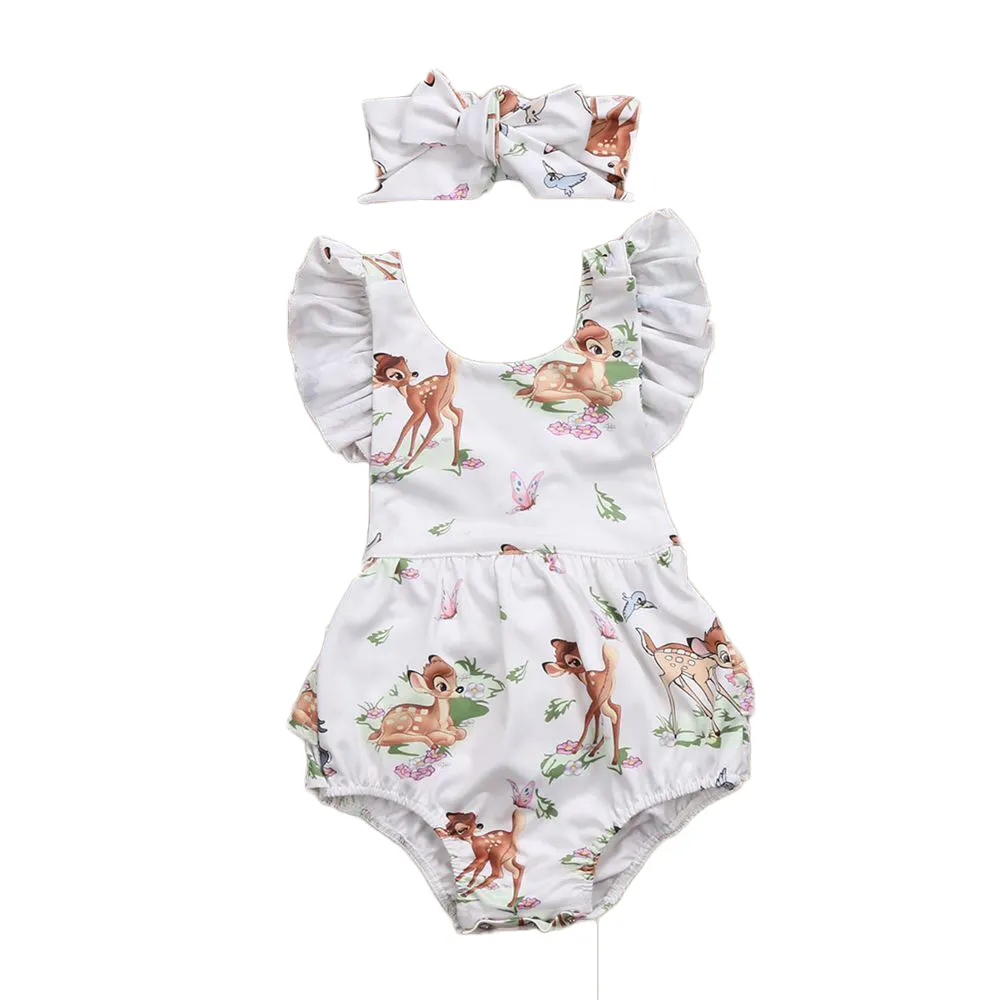2020 baby summer clothes cute animal baby romper for baby girls