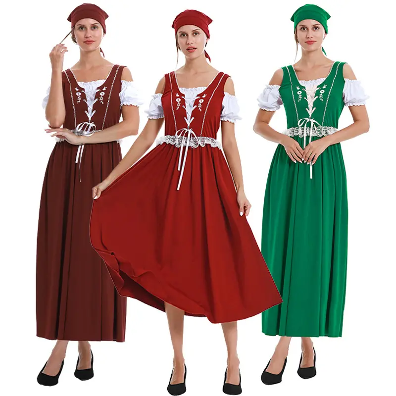 cafe Maid Cosplay estate maids full set Costume for adult traditional ethnic dress maids with scarf HALLOWEEN