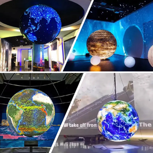 Rgx oed เส้นผ่านศูนย์กลาง1.2เมตรลูกบอลรูป LED แสดงผลวิดีโออัจฉริยะโมดูลรูปทรงไม่สม่ำเสมอจอแสดงผล LED 3D P2mm HD พร้อม TUV - Product Image 6