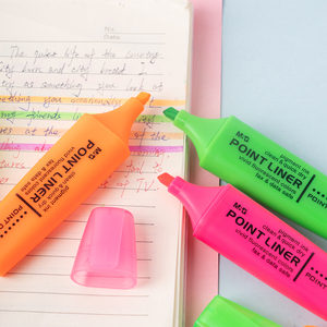 M & G evidenziatore professionale Non tossico penna 4 in 1 inchiostro fluorescente profumato punta a scalpello set di penne per evidenziatore di cancelleria per studenti - Product Image 5