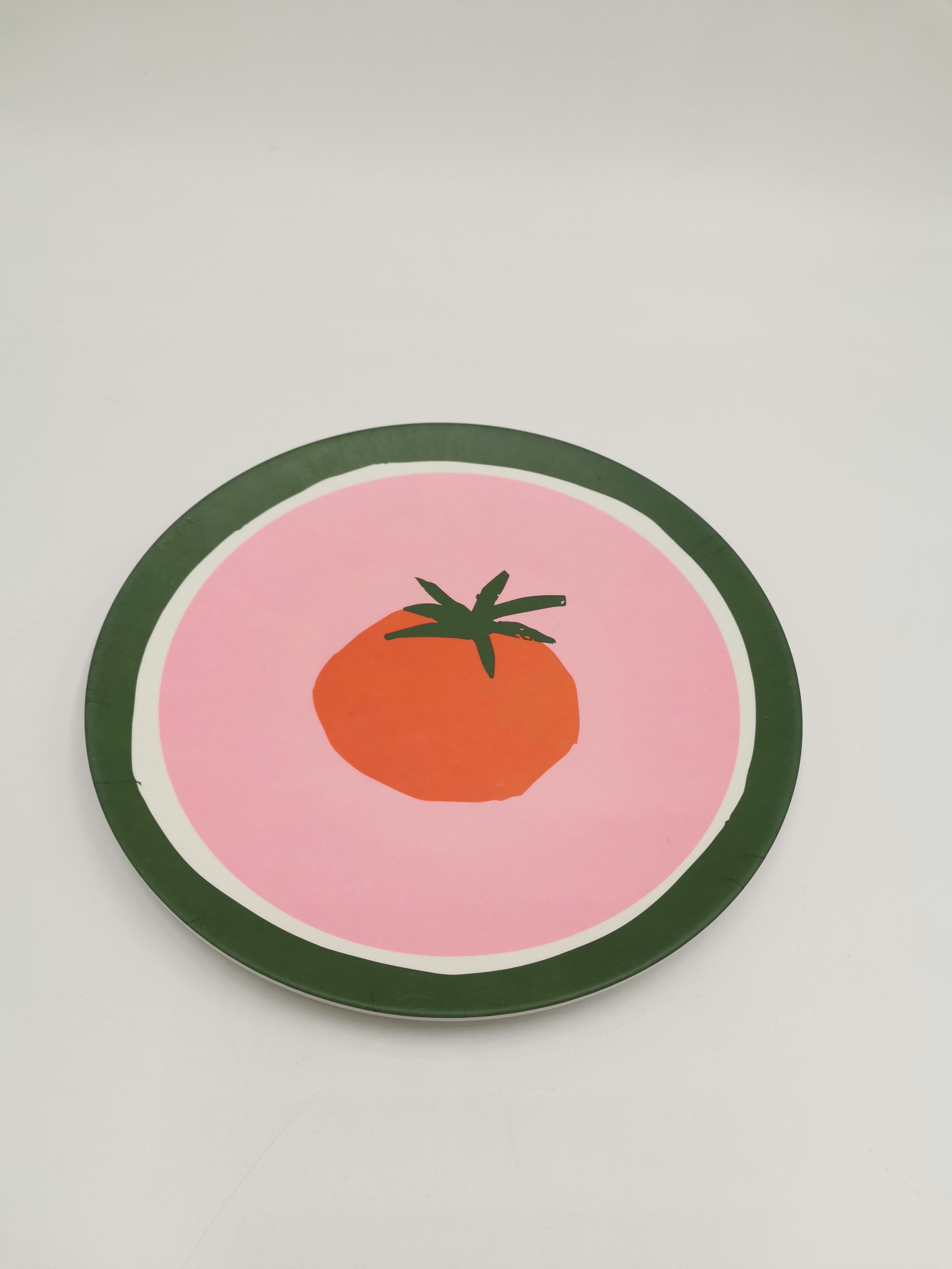 Baby  Bamboo Plat Round Shape Modern Children Bamboo Fiber Plate
