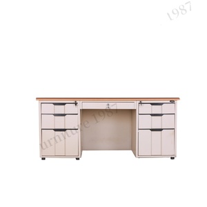 Steel Wooden Office Desk With Drawer Study Desk <strong>Computer</strong> Desk Training Table - Product Image 1