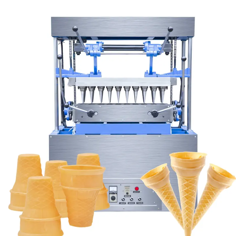 Cone do gelado do waffle do copo da tocha do chifre semi automático industrial que faz a máquina Máquina comercial do cone do gelado para a venda