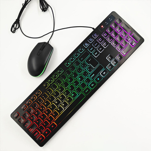 Multi-<strong>Language</strong> Illuminated USB <strong>Keyboard</strong> with Mouse Russian Spanish French Arabic German Portuguese Danish Thai-New Version - Product Image 1