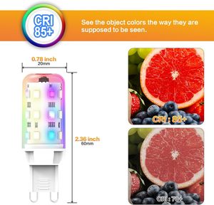 25W <strong>G9</strong> Halogen Equivalent 2W <strong>LED</strong> Dimmable Bulb RGB Color Changing with Remote Control <strong>G9</strong> <strong>LED</strong> Light Bulbs