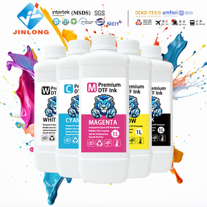 彩色不褪色DTF墨水紫外DTF墨水1000毫升CNYK + W 5色C 30型号Espon I3200紫外DTF打印机 - Product Image 1