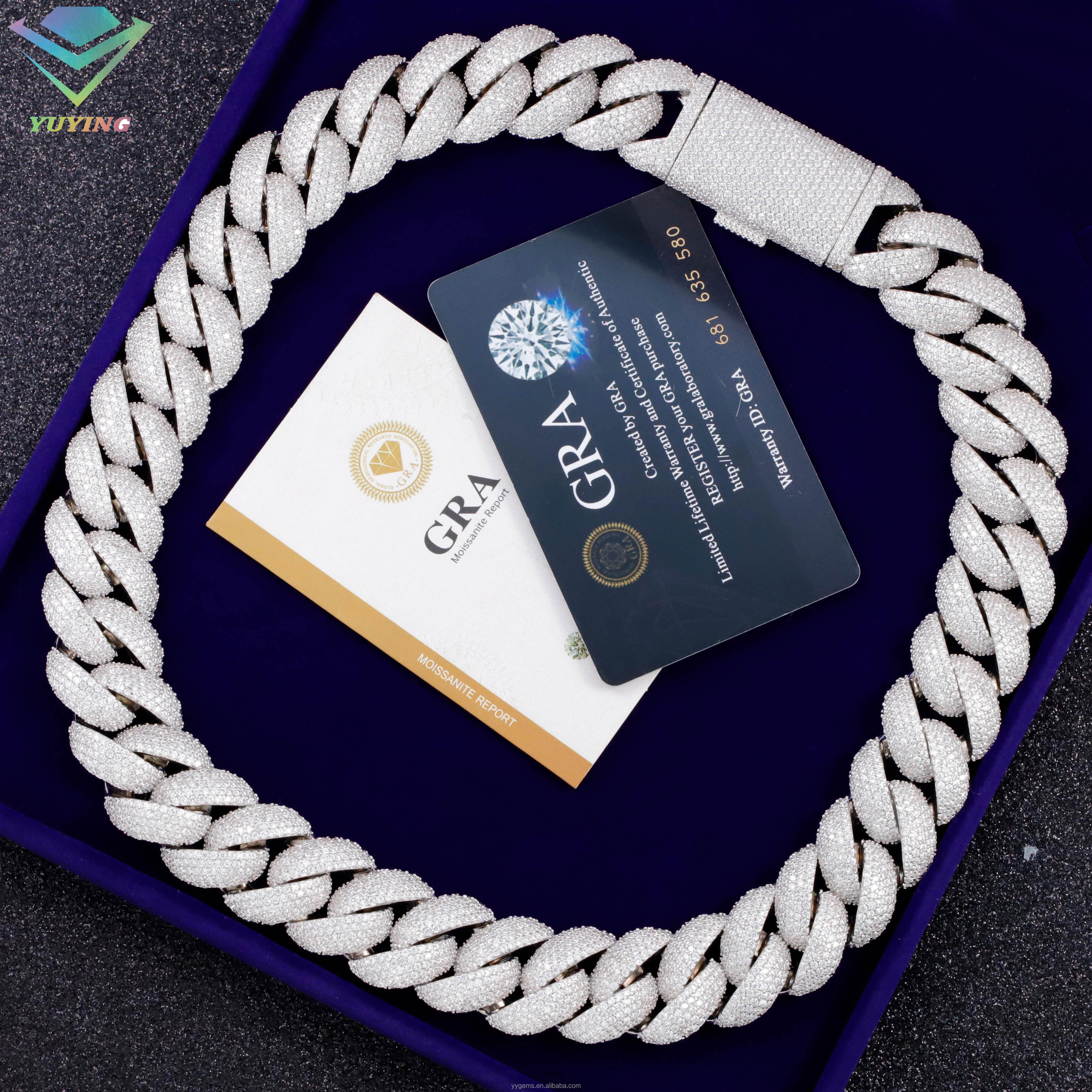 Blanc - 22 mm - glacé, notre diamant à 5 rangées