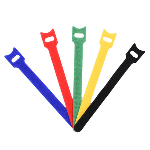 Venta directa de fábrica, gancho y lazo coloridos, Correa mágica para cables, lazos con cremallera, reutilizables, de alta calidad - Product Image 1