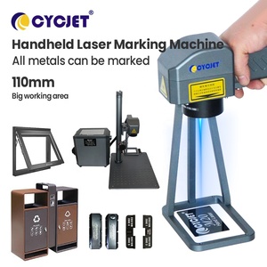 CYCJET数控最新20w 30w光纤激光打标机金属鸟环铭牌手持式激光打标机 - Product Image 5