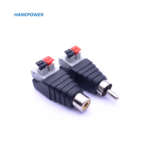 AV公连接器夹无线焊接<span class=keywords><strong>RCA</strong></span>母连接器按压弹簧端子音频适配器插头 - Product Image 1