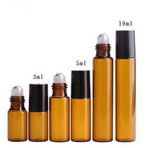 Empty 1 <strong>2</strong> 3 5 10 ml Essential Aroma Oil Roller Roll on Bottle 1ml 2ml 3ml 5ml Clear/Amber Tubular Cosmetic <strong>Perfume</strong> Sample Vial - Product Image 1
