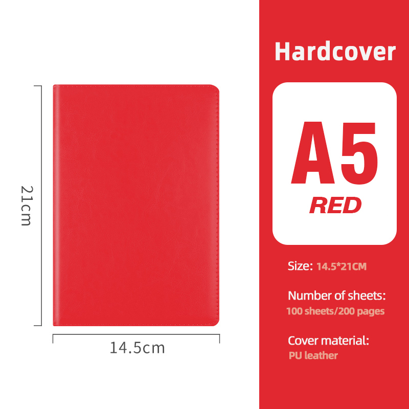 ปกแข็ง A5 สีแดง (100 แผ่น)