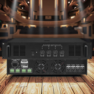 <strong>Four</strong>-zone <strong>Output</strong> Sound Amplifier with 100v 70v Constant Voltage and Resistance <strong>Output</strong> for Speaker - Product Image 4