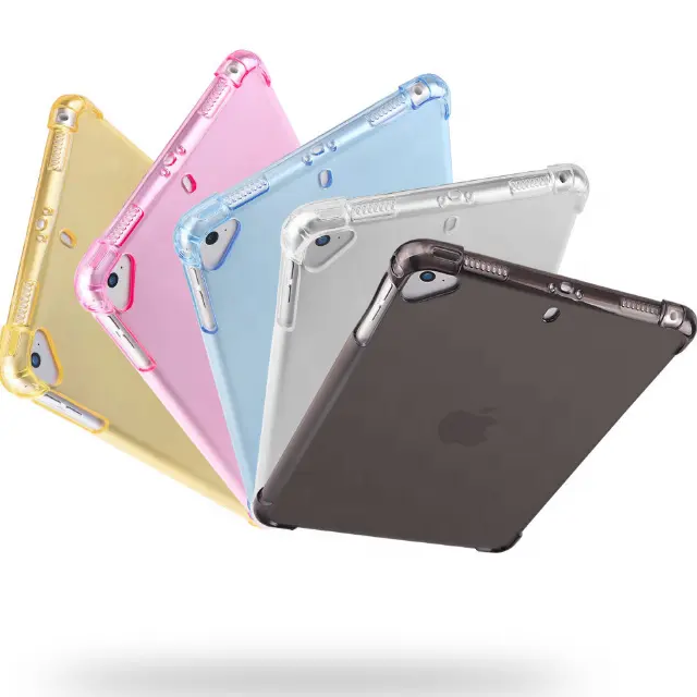 Custodia per Tablet in TPU nero trasparente trasparente trasparente per iPad Pro 12.9 2021 Air Bags paraurti cover per bambini impermeabili antiurto