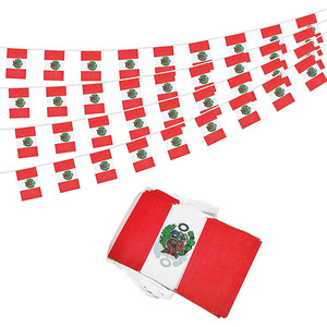 Promosyon Peru perulu küçük dize ülke dünya bayrakları ulusal kutlama süslemeleri için flama afişler - Product Image 4