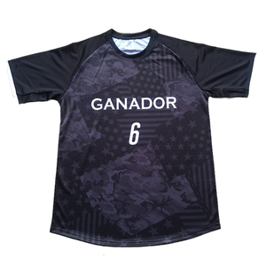 Customized Club Sport Jersey Black and White Soccer Jersey <strong>Shirt</strong> and Short Set Polyester Light Sublimation Print - Product Image 5