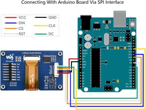 SSD1309 Treiber chip SPI Weiß/Gelb Optional 128 X64 Auflösung Waves hare 2,42 Zoll OLED-Anzeige modul Raspberry Pi - Product Image 3