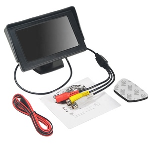 Monitor de aparcamiento de coche Universal de 4,3 pulgadas para cámara de marcha atrás pantalla a Color de respaldo RCA soporte de visualización de vehículo CVBS vista trasera 12V - Product Image 6