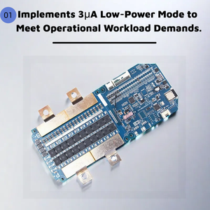 Akbr Compact 11S 48V 60A Smart BMS for Bluetooth App Compatible Low Voltage Cutoff for RV Marine Off-Grid <strong>Applications</strong> 13S PCB <strong>B</strong> - Product Image 5