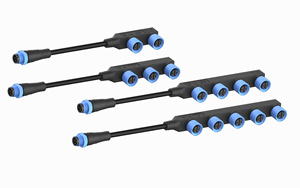 Enchufe de iluminación LED tipo F M15 al por mayor, 1 entrada, 2-5 salidas, conectores impermeables, aplicación de alumbrado público de cobre 10A - Product Image 5
