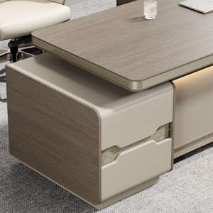 Cao cấp hình chữ L bàn với lưu trữ lớn nội thất văn phòng bàn điều hành cho CEO - Product Image 4