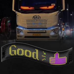 ไฟหน้าจอ LED แบบยืดหยุ่น5V ไฟหน้ารูปปีศาจแบบกำหนดเองโหมดการเลื่อนข้อความภาพเคลื่อนไหวสัญญาณไฟ LED สำหรับรถยนต์รถบรรทุก - Product Image 1