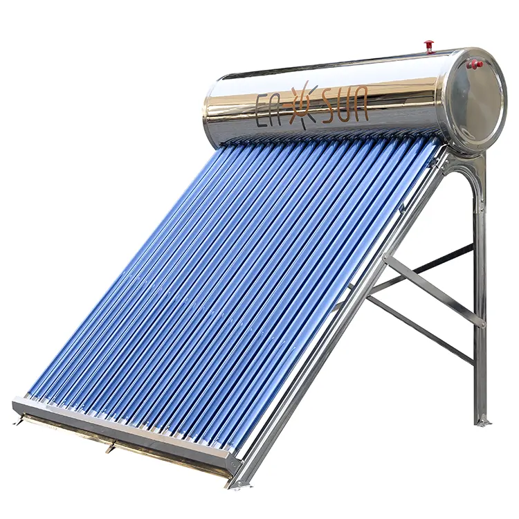 100L 200L 300L casa sistemi solari tetto tubo a vuoto a bassa pressione in acciaio inox riscaldatore di acqua solare