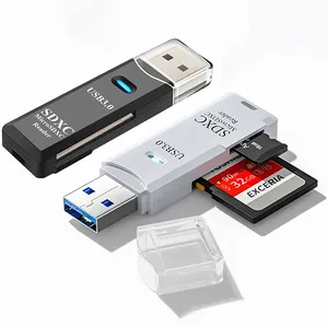2合1高速usb 3.0 2.0微型tf卡读卡器适配器数据传输高达5gbps兼容倍数适用于电脑笔记本电脑 - Product Image 1