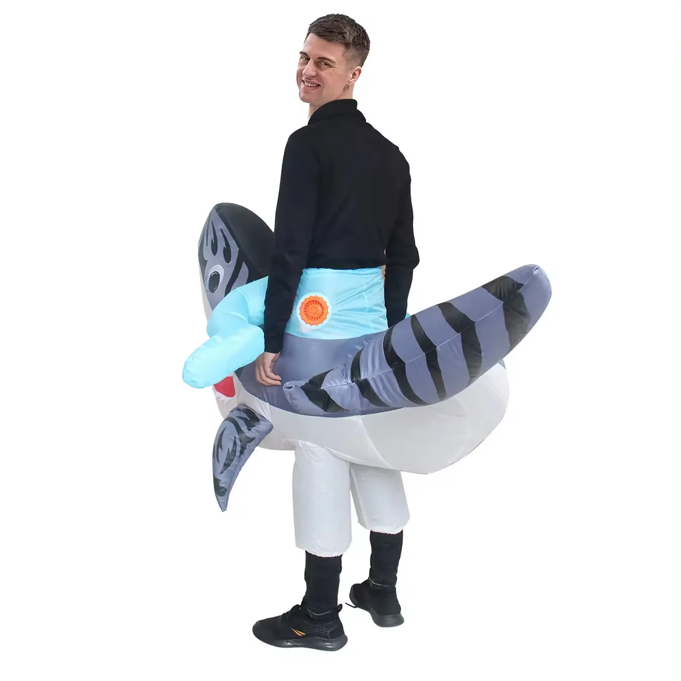Kostum Cosplay hiu tiup bentuk aneh, kostum tiup hiu berkuda untuk Halloween