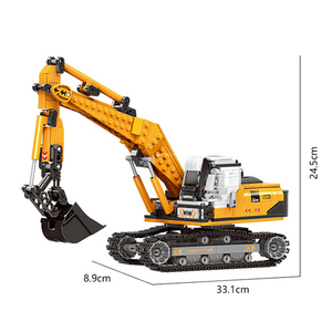 XINGBAO03038シティエンジニアリングシリーズ722pcs 2 IN1変形掘削機とインパクトハンマービルディングブロック教育用レンガ