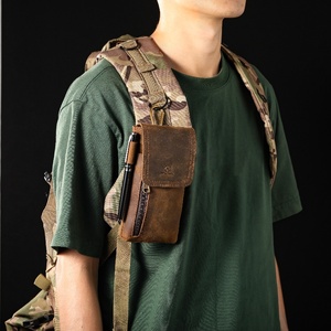 बड़े स्मार्टफोन के लिए असली चमड़े का फोन होल्स्टर सेल फोन धारक सुरक्षित और टिकाऊ फोन बेल्ट धारक - Product Image 3