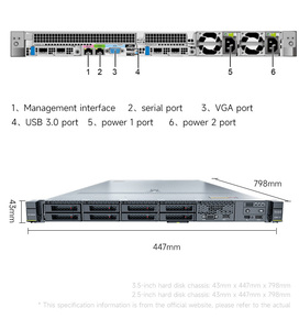 Bán buôn xfusion 1288H V7 máy chủ GPU 1U Rackmount trường hợp Xeon NAS 8 dữ liệu CPU Micro Rack Intel Chassis lưu trữ đám mây máy chủ - Product Image 4