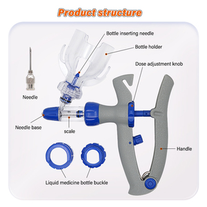 Jeringas veterinarias automáticas de 1ml, 2ml, 5ml, inyector de vacunación ajustable, inyección continua de animales - Product Image 5