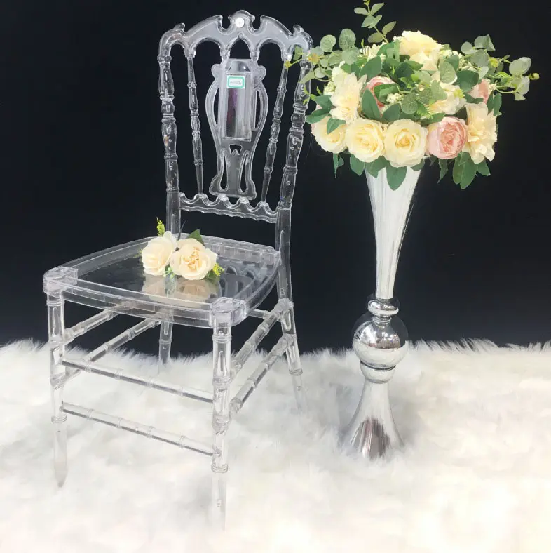 Прозрачный Штабелируемый прозрачный пластиковый акриловый полимер Тиффани Chiavari прозрачный свадебный стул