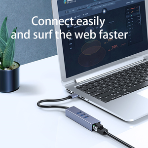 4 in1 USB Hub in alluminio multiporta Dock Station con adattatore USB3.0 Lan Gigabit RJ45 1000Mbps Ethernet Usb C Hub - Product Image 4